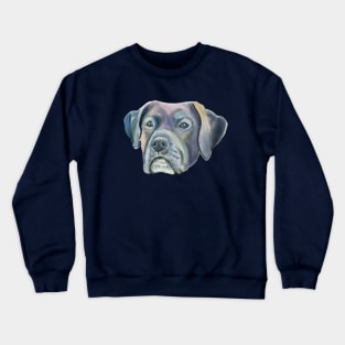 Watercolor Mastiff Dog Face Crewneck Sweatshirt